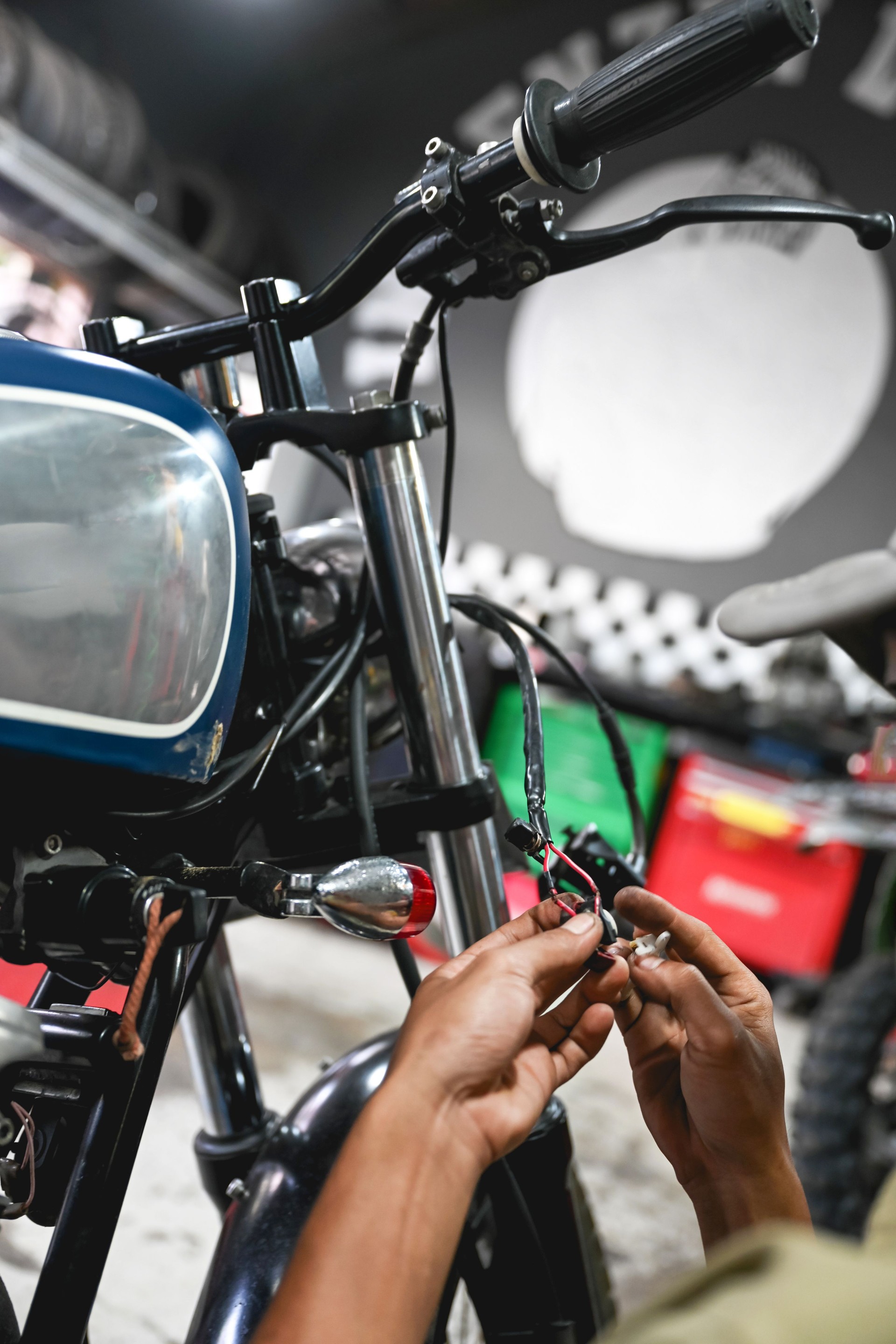 Repair of electricity on a motorcycle